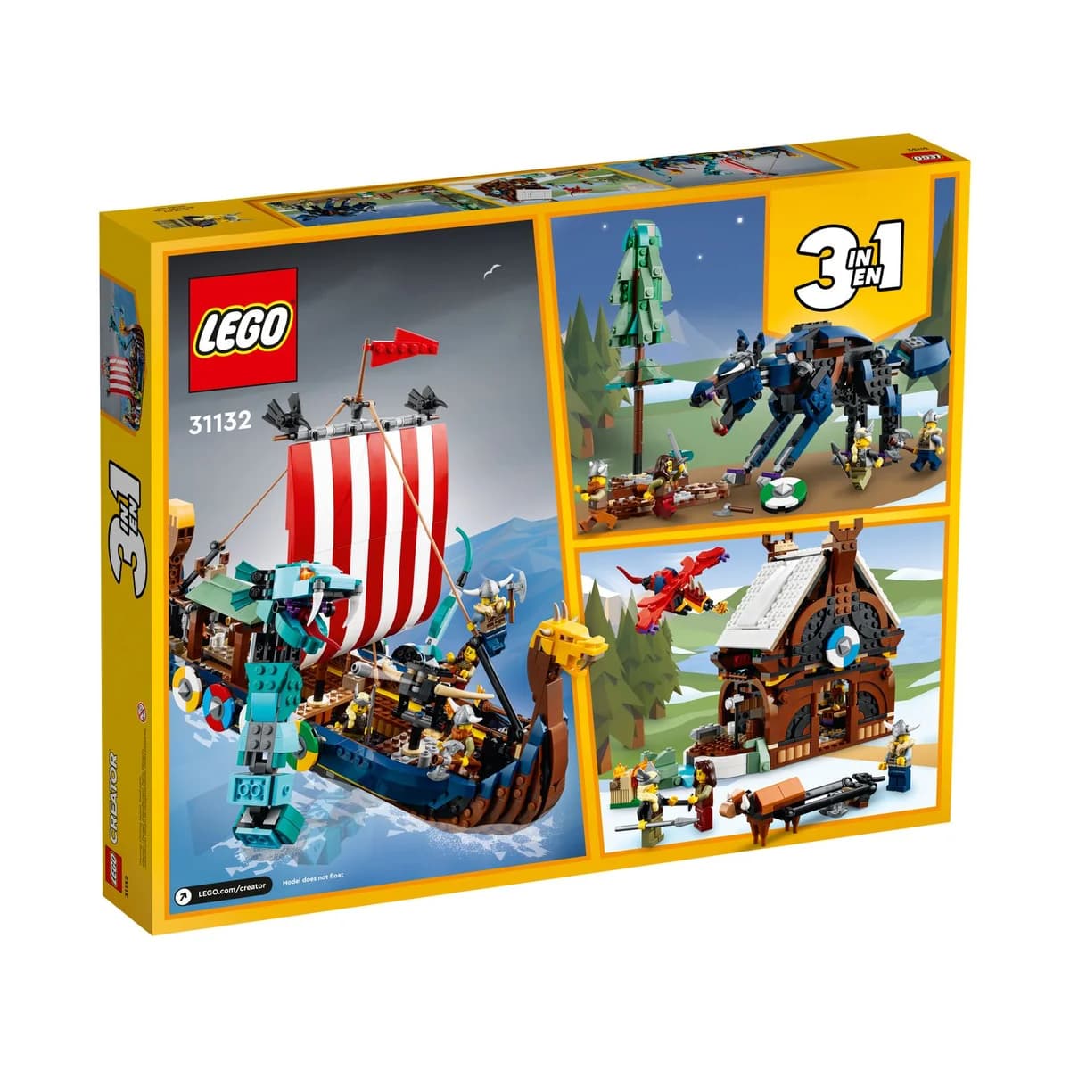 LEGO® Creator 3w1™ 31132 Statek Wikingów i Wąż Midgardu, zdjęcie 2