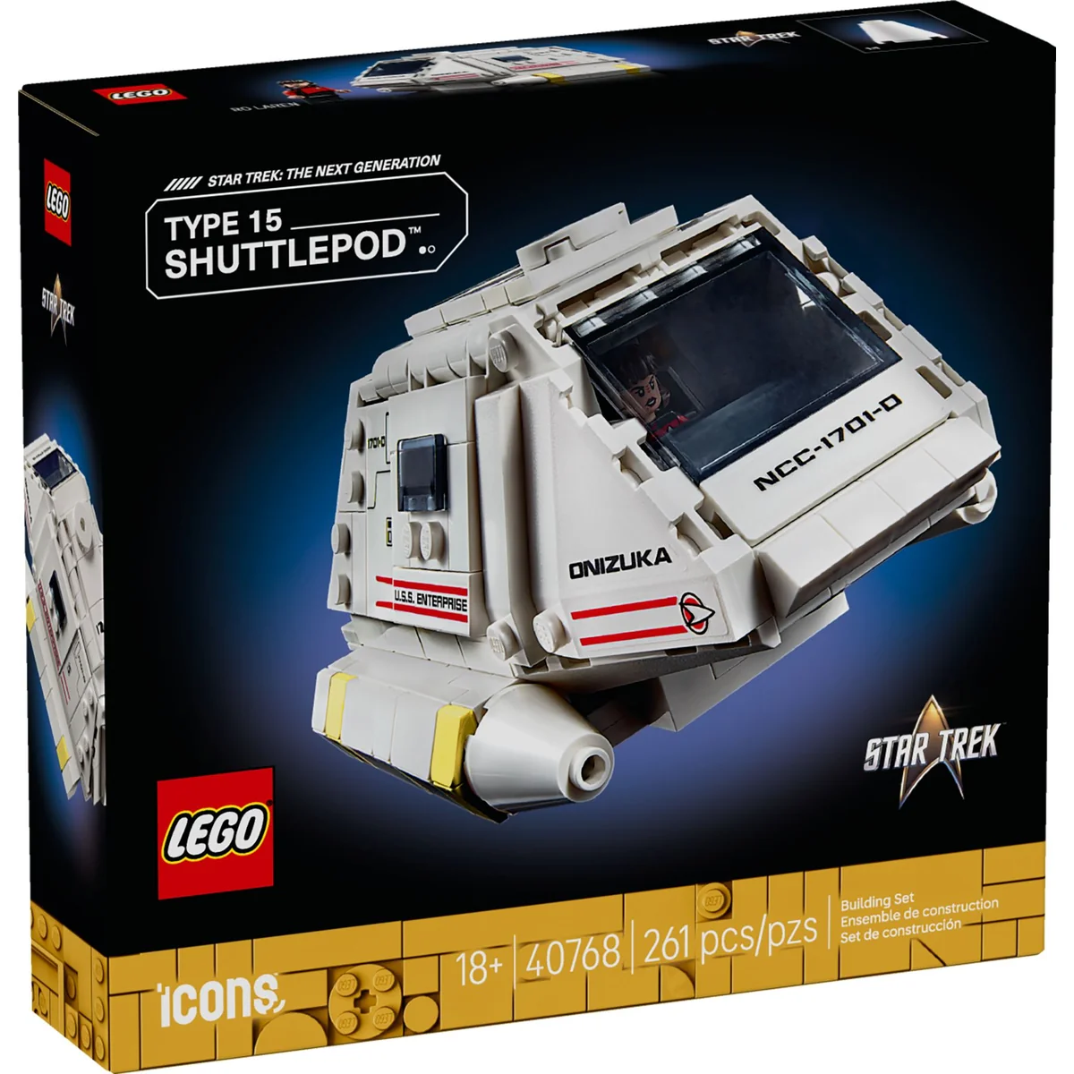 LEGO® Icons™ 40768 Star Trek: Prom typu 15 (Type-15 Shuttlepod), zdjęcie 3