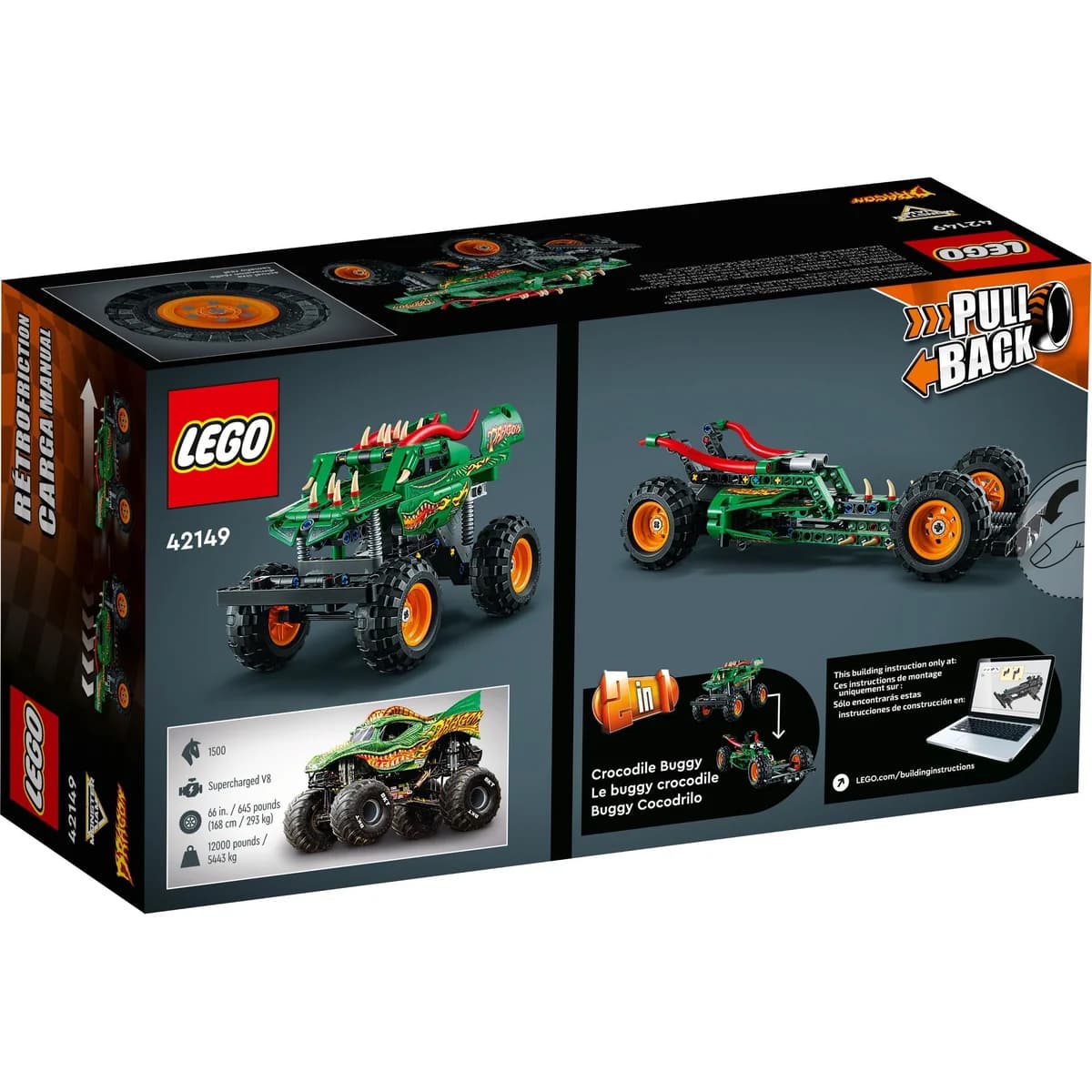 LEGO® Technic™ 42149 Monster Jam Dragon, zdjęcie 2