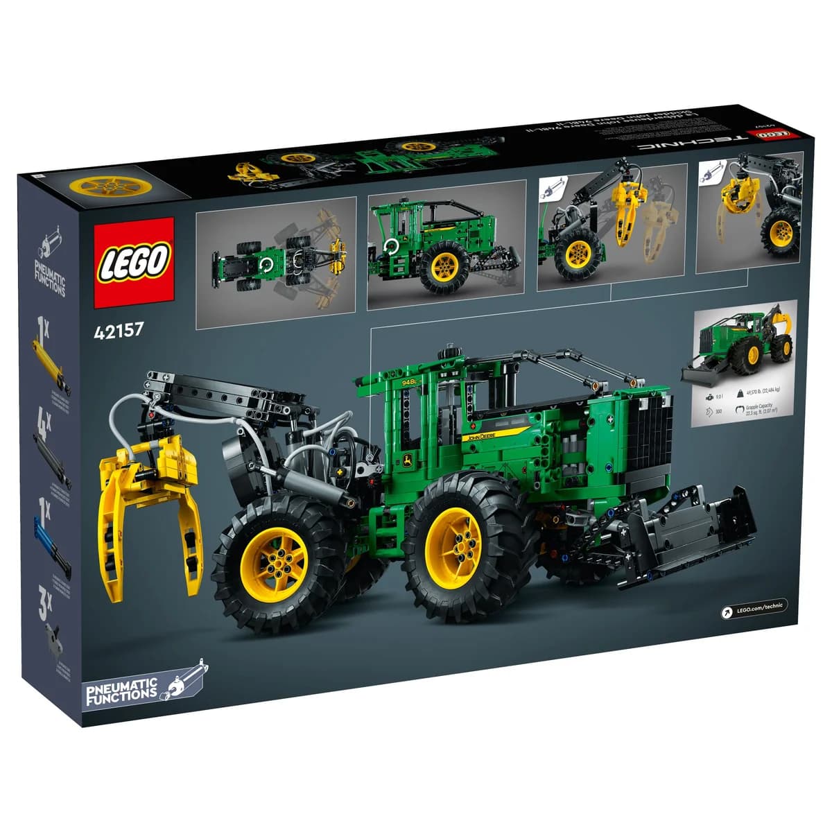 LEGO® Technic™ 42157 Ciągnik zrywkowy John Deere 948L-II, zdjęcie 2