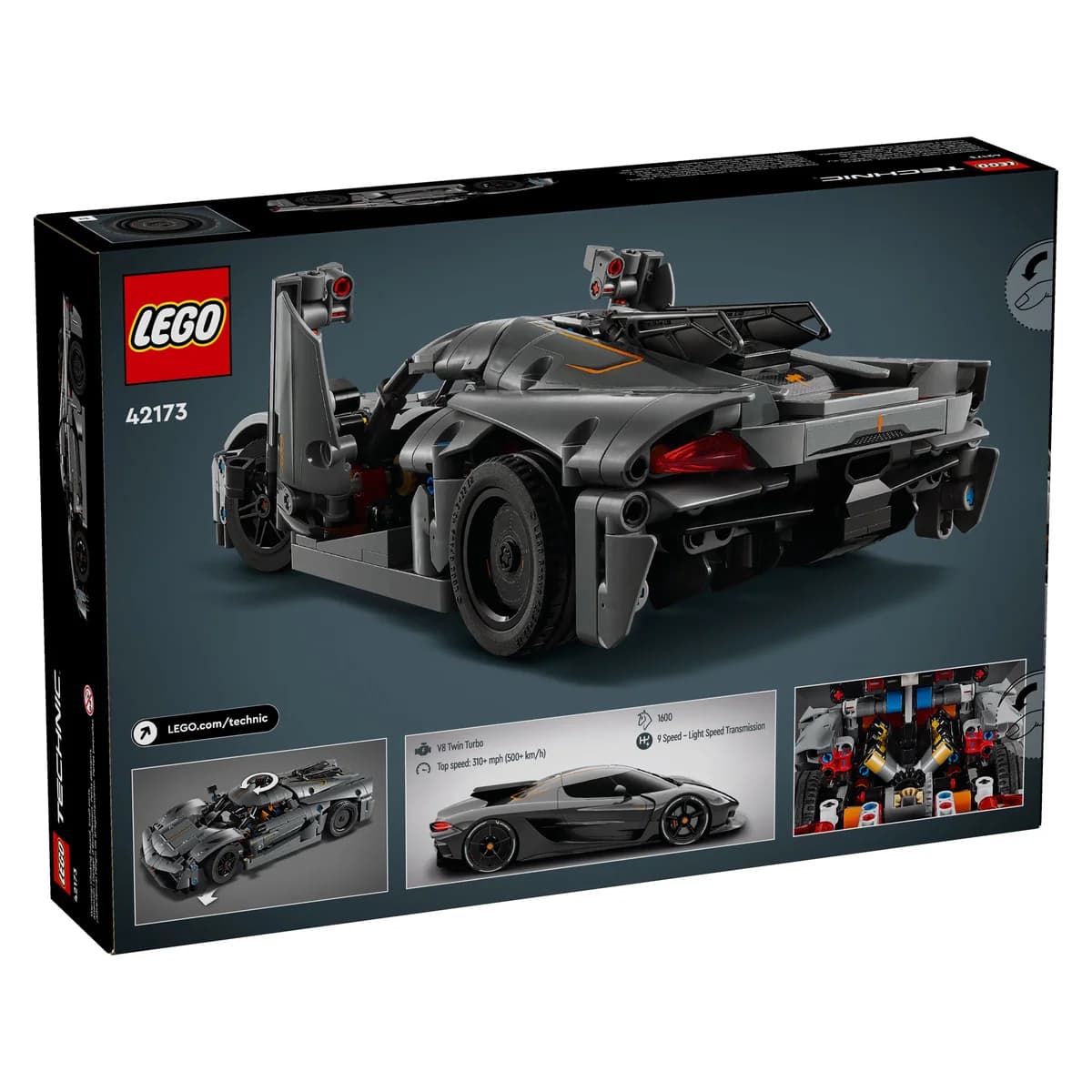 LEGO® Technic™ 42173 Szary Hipersamochód Koenigsegg Jesko Absolut, zdjęcie 2