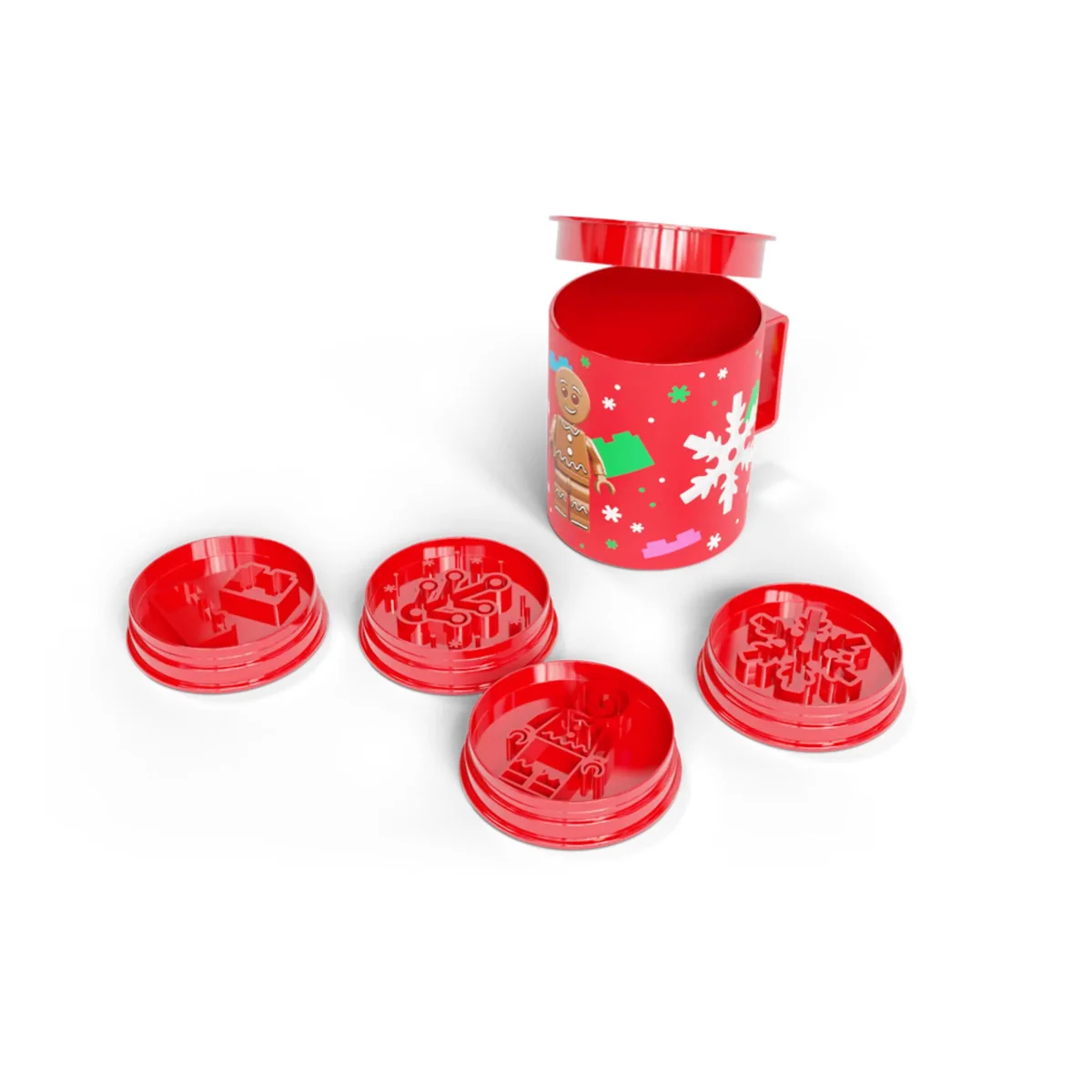 LEGO® Gadżety™ 5008259 Gear™ Świąteczny zestaw stempli do ciastek i kubek