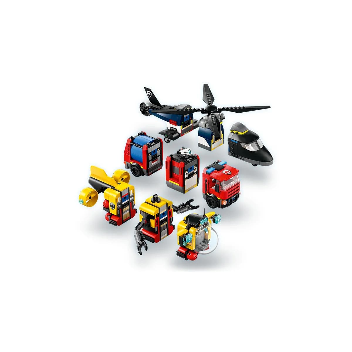 LEGO® City™ 60462 Zestaw z Helikopterem, Wozem Strażackim i Łodzią Podwodną, zdjęcie 4