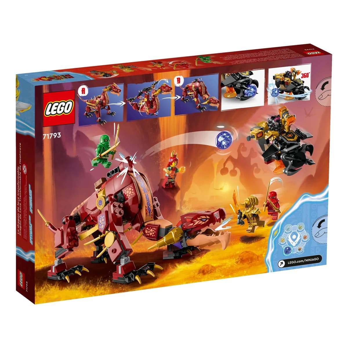 LEGO® NINJAGO™ 71793 Heatwave – Transformujący Lawowy Smok, zdjęcie 2