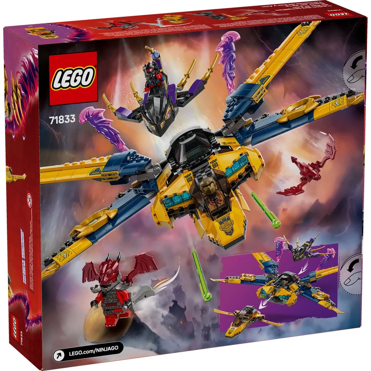 LEGO® NINJAGO™ 71833 Ras i Burzowy Superodrzutowiec Arina, zdjęcie 2