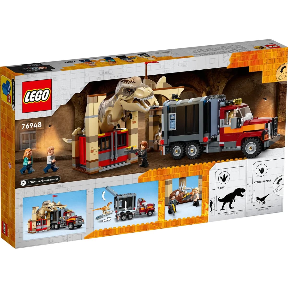 LEGO® Jurassic World™ 76948 T. rex i Atrociraptor: Ucieczka Dinozaurów, zdjęcie 2