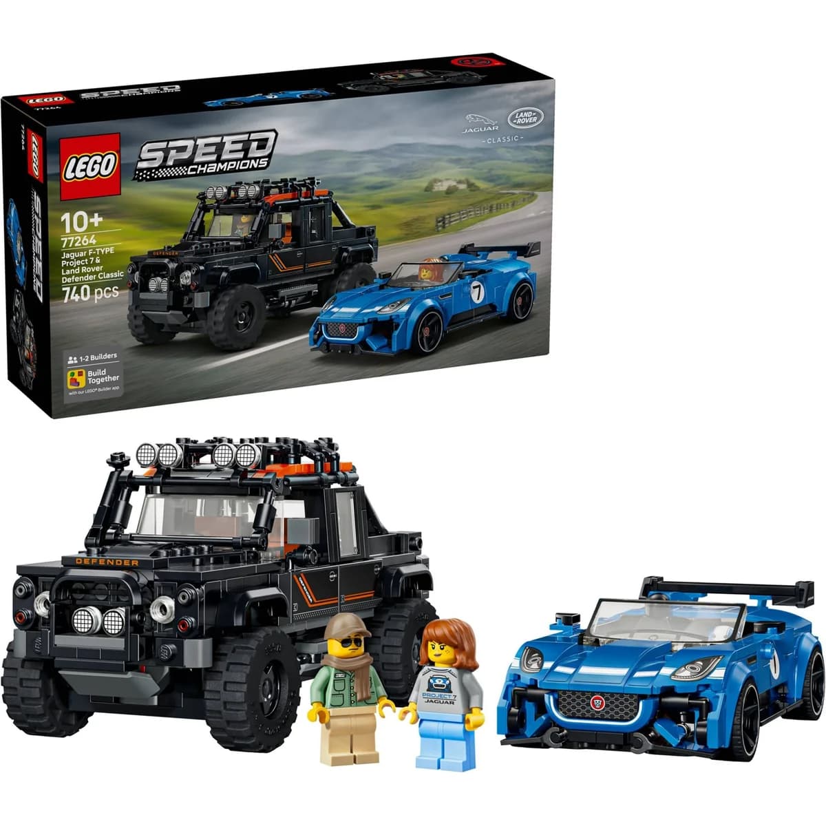 LEGO® Speed Champions™ 77264 Jaguar F-TYPE Project 7 i Land Rover Defender Classic, zdjęcie 2