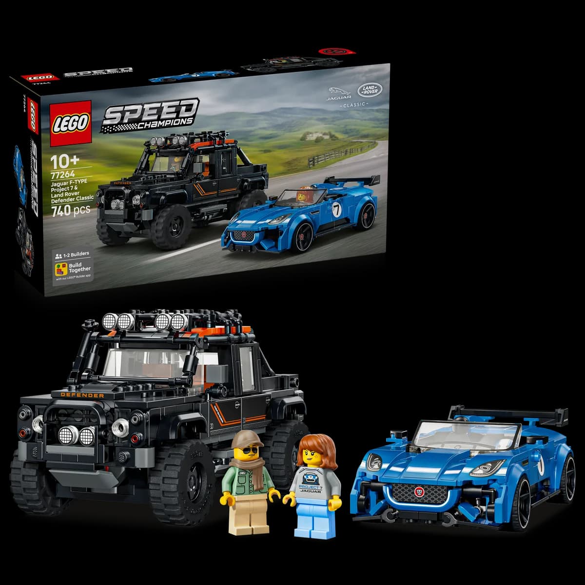 LEGO® Speed Champions™ 77264 Jaguar F-TYPE Project 7 i Land Rover Defender Classic