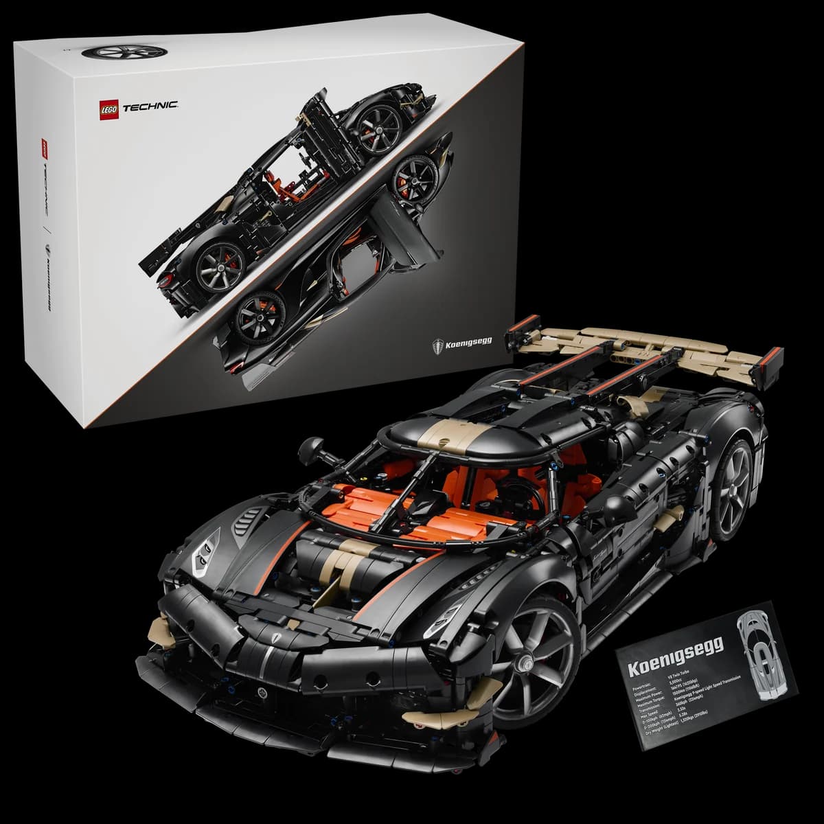 LEGO® Technic™ 42232 Koenigsegg Jeździec Sadir – Megasamochód